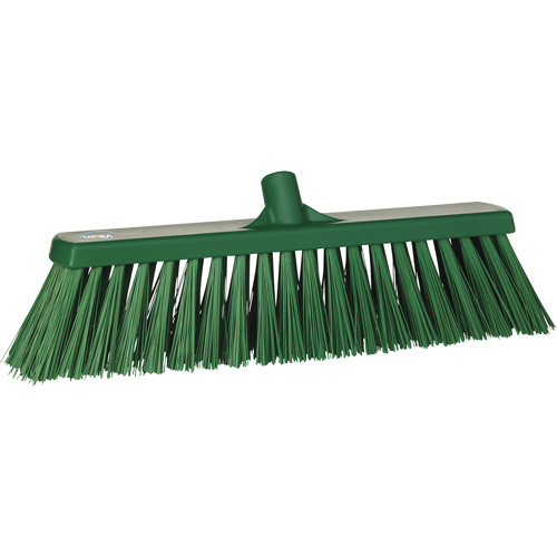 Heavy-Duty Push Broom, Stiff Bristles, 20", Polyester, Green Pathway Supply LP