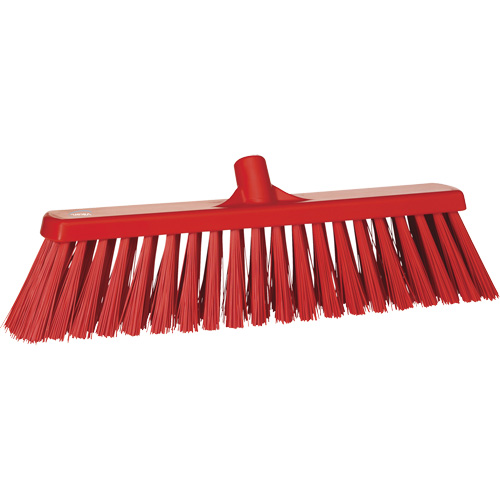 Heavy-Duty Push Broom, Stiff Bristles, 20", Polyester, Red Pathway Supply LP