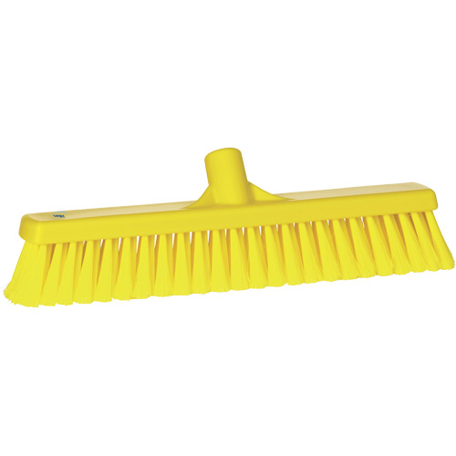 Fine Particle Push Broom, Fine/Split Bristles, 16-1/4", Polypropylene, Yellow Pathway Supply LP