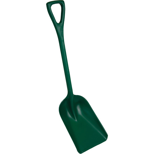 One-Piece Metal Detectable Shovel, 10" x 14" Blade, 37-1/2" Length, Plastic, Green Pathway Supply LP