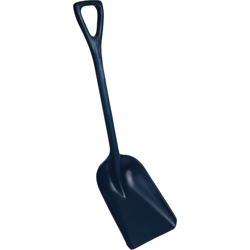One-Piece Metal Detectable Shovel, 10" x 14" Blade, 37-1/2" Length, Plastic, Blue Pathway Supply LP