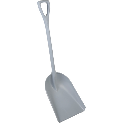 One-Piece Metal Detectable Shovel, 13-3/4" x 17" Blade, 42-1/2" Length, Plastic, Grey Pathway Supply LP