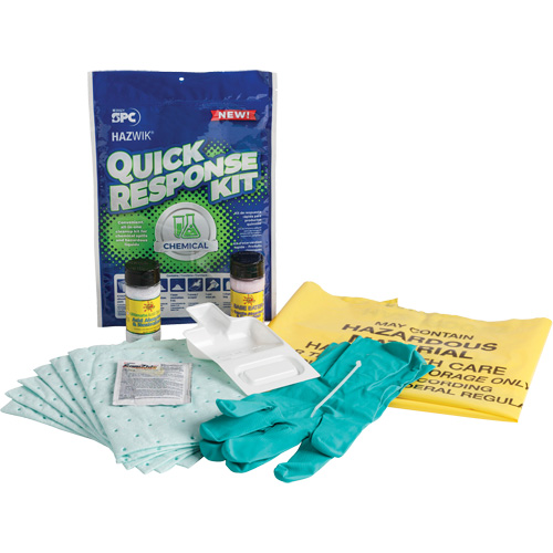 Trousse dintervention rapide pour d&eacute;versements de produits chimiques Hazwik, Mati&egrave;res dangereuses, Sac, Absorbance de 0,33 gal. US Pathway Supply LP