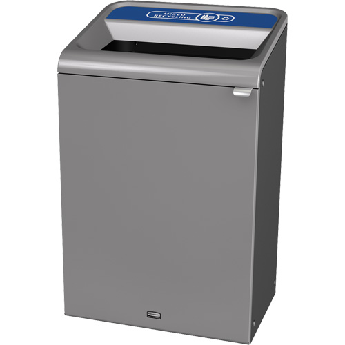 Conteneur pour d&eacute;chets de recyclage m&eacute;lang&eacute;s Configure, Vrac/Bord de rue/De bureau, Acier, 33 gal. US Pathway Supply LP