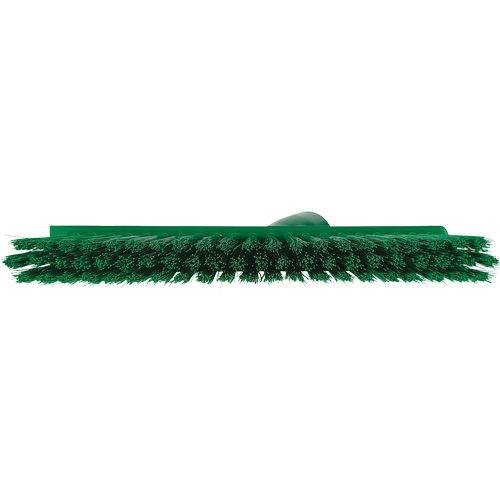 Dustpan Broom with Angled Thread, Medium Bristles, 10", Polyester, Green Pathway Supply LP