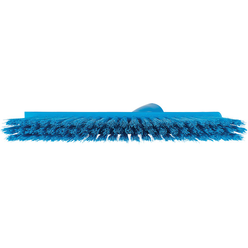 Balai biseaut&eacute; avec pas de vis inclin&eacute;, Crins Moyen, 10", Polyester, Bleu Pathway Supply LP