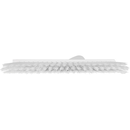 Dustpan Broom with Angled Thread, Medium Bristles, 10", Polyester, White Pathway Supply LP