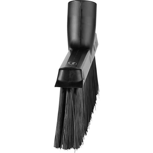 Dustpan Broom with Angled Thread, Medium Bristles, 10", Polyester, Black Pathway Supply LP