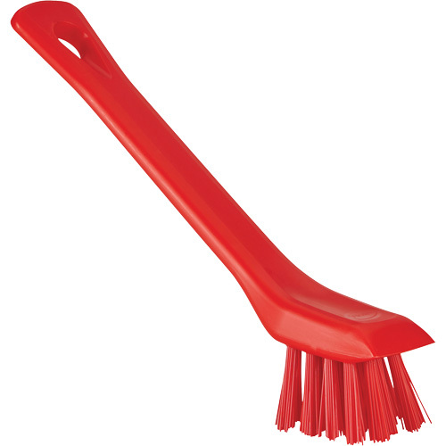 Brosse avec rebord grattoir, Soies Ferme, Longueur de 6", Rouge Pathway Supply LP