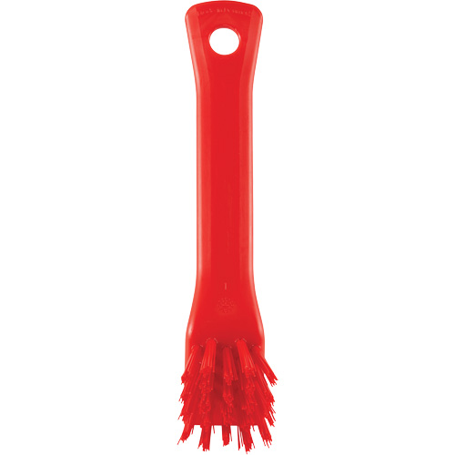 Brosse avec rebord grattoir, Soies Ferme, Longueur de 6", Rouge Pathway Supply LP
