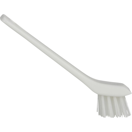 Brosse avec rebord grattoir, Soies Ferme, Longueur de 6", Blanc Pathway Supply LP