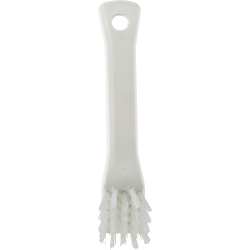 Brosse avec rebord grattoir, Soies Ferme, Longueur de 6", Blanc Pathway Supply LP