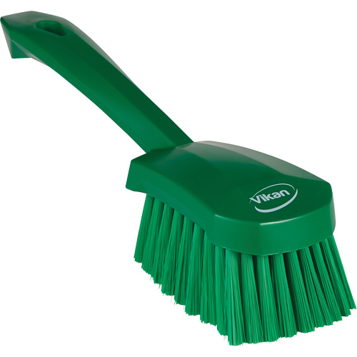 Brosse &agrave; r&eacute;curer avec manche court, Soies Doux, Longueur de 10-1/2", Vert Pathway Supply LP