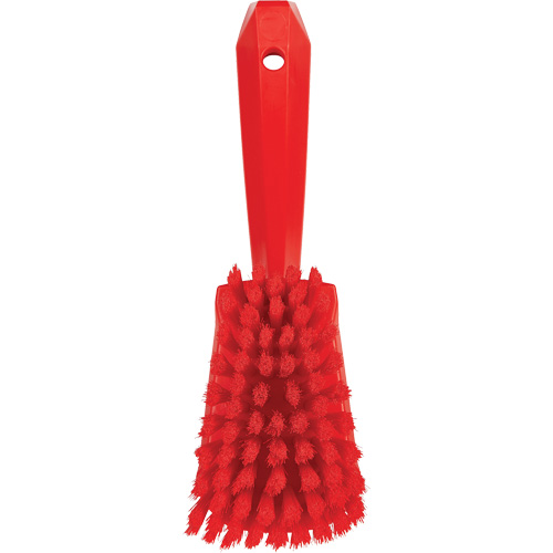 Brosse &agrave; r&eacute;curer avec manche court, Soies Doux, Longueur de 10-1/2", Rouge Pathway Supply LP