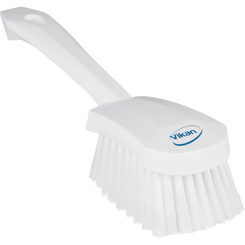 Short-Handled Washing Brush, Soft Bristles, 10-1/2" Long, White Pathway Supply LP
