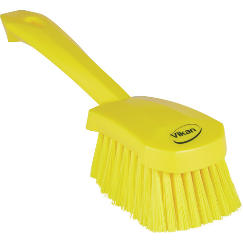 Brosse &agrave; r&eacute;curer avec manche court, Soies Doux, Longueur de 10-1/2", Jaune Pathway Supply LP