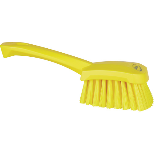 Brosse &agrave; r&eacute;curer avec manche court, Soies Doux, Longueur de 10-1/2", Jaune Pathway Supply LP