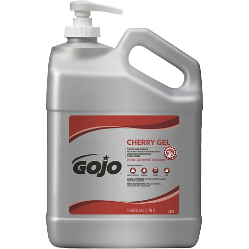 Nettoyant &agrave; mains, Gel/Pierre ponce, 4,5 L, Bouteille &agrave; pompe, Cerise Pathway Supply LP