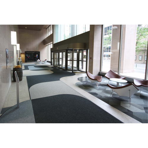 Tapis dentr&eacute;e Supreme Knob, Essuie-pieds/grattoir, 6-5/6' x 6' x 7/16", Charbon Pathway Supply LP