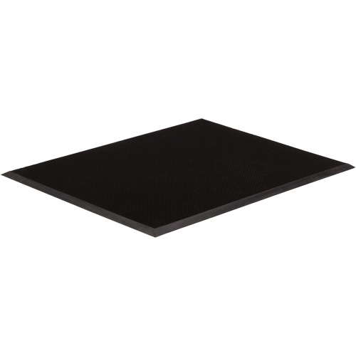 Tapis dentr&eacute;e Gritstop Fingermat, Caoutchouc, Grattoir Type, Motif Style pointe de doigt, 3' x 6', Noir Pathway Supply LP