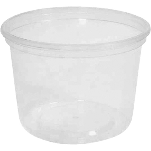 MicroGourmet 16 oz. Clear Deli Container without Lid, Plastic, Round Pathway Supply LP
