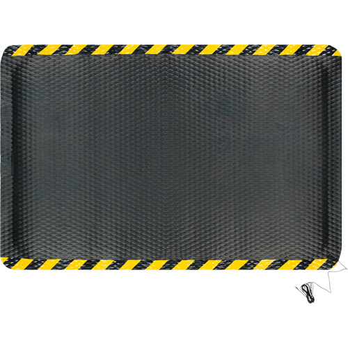 Hog Heaven Electrically Conductive Mat, 4' W x 6' L, 5/8" Thickness, Black/Yellow, Nitrile Pathway Supply LP