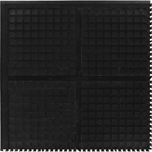 Tuile de centre modulaire Hog Heaven III Comfort, Ondul&eacute;, 3' x 3' x 3/4", Noir, Nitrile Pathway Supply LP
