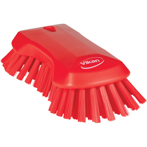 Brosse &agrave; main, Soies Tr&egrave;s ferme, Longueur de 9-1/10", Rouge Pathway Supply LP