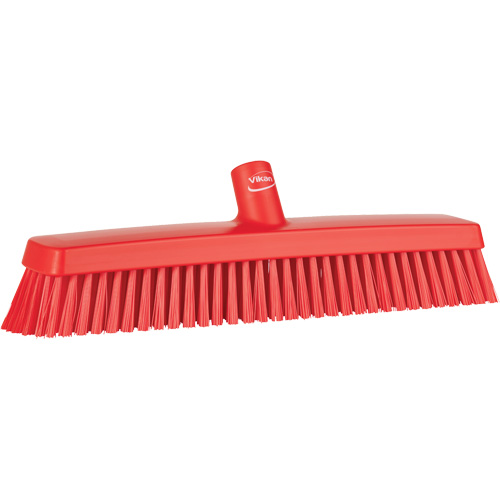Push Broom Head, Fine/Stiff Bristles, 16-1/2", Polyester/Polypropylene, Red Pathway Supply LP
