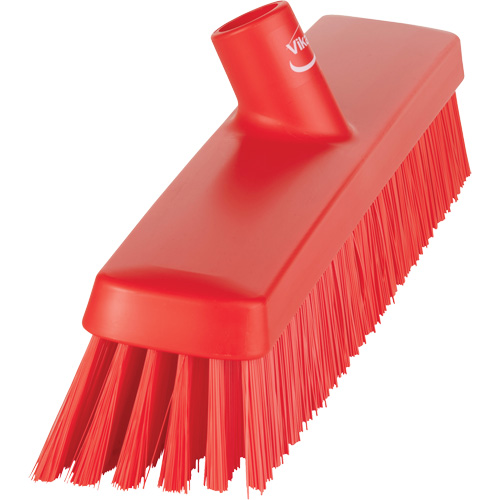 Push Broom Head, Fine/Stiff Bristles, 16-1/2", Polyester/Polypropylene, Red Pathway Supply LP