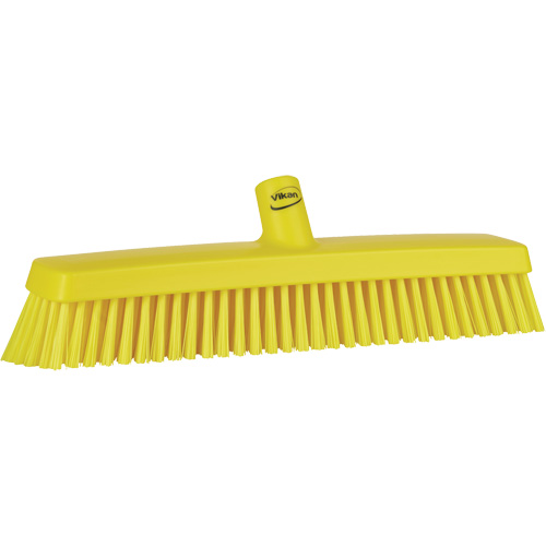 Push Broom Head, Fine/Stiff Bristles, 16-1/2", Polyester/Polypropylene, Yellow Pathway Supply LP