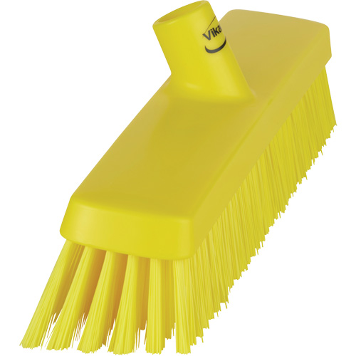 Push Broom Head, Fine/Stiff Bristles, 16-1/2", Polyester/Polypropylene, Yellow Pathway Supply LP