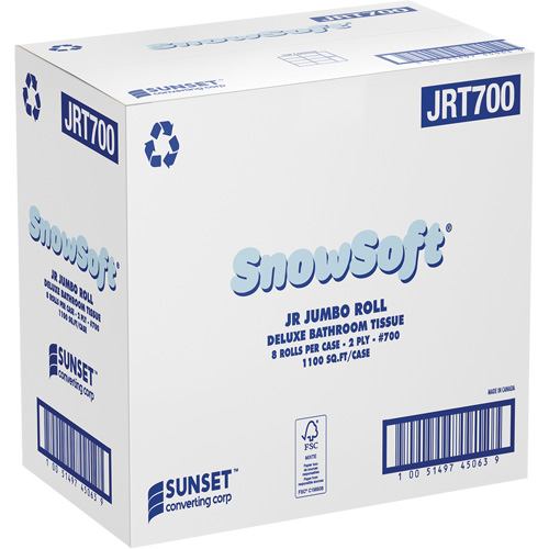 Papier hygi&eacute;nique de luxe Snowsoft, Rouleau G&eacute;ant, 2 Pli, Blanc Pathway Supply LP