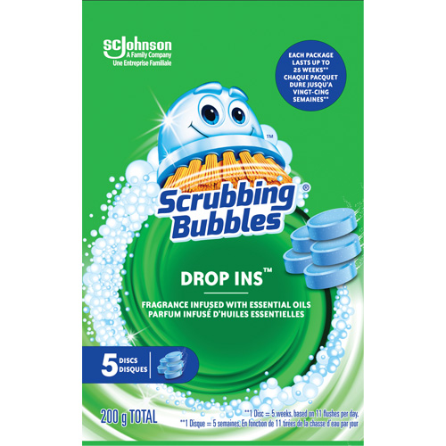 Scrubbing Bubbles&reg; Drop-Ins Toilet Cleaner Discs, 200 g, Tablet Pathway Supply LP