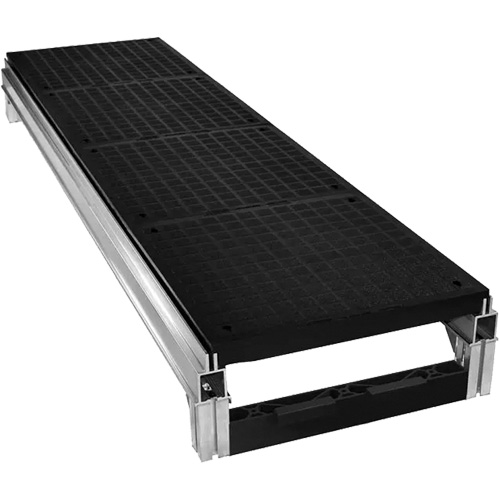 FOUNDATION Smooth Modular Aluminum Work Platform Kit, 18" W x 72" D, 400 lbs. Capacity, All-Welded Pathway Supply LP