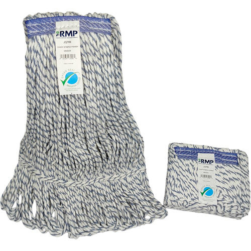 Candy-Striped Mop Head, Floor Finishing, Synthetic, Loop Style Pathway Supply LP