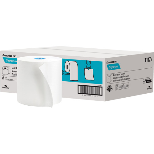 Papier essuie-tout textur&eacute; compostable &agrave; enrouler &agrave; la main PRO Signature, 1 pli, Standard, 1000' lo Pathway Supply LP