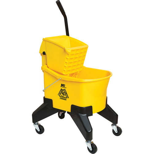 Seau & essoreuse pour vadrouille Grizzly, Pression vers le bas, 8 gal. US (32 pintes), Jaune Pathway Supply LP