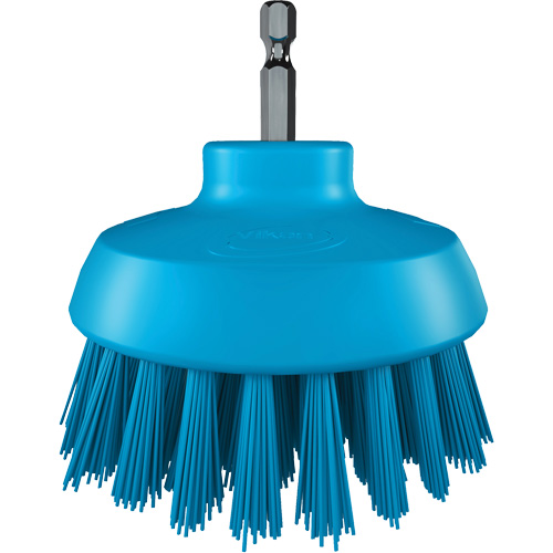 Brosse ronde HyDrive pour perceuse, Soies Tr&egrave;s ferme, Longueur de 3-1/10", Bleu Pathway Supply LP