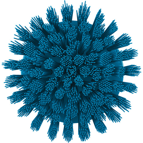 Brosse ronde HyDrive pour perceuse, Soies Tr&egrave;s ferme, Longueur de 3-1/10", Bleu Pathway Supply LP