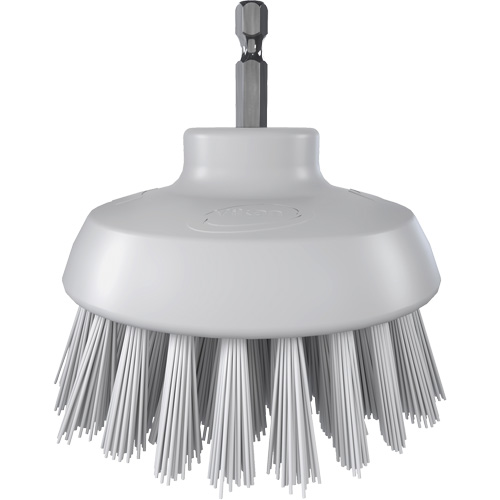 Brosse ronde HyDrive pour perceuse, Soies Tr&egrave;s ferme, Longueur de 3-1/10", Blanc Pathway Supply LP