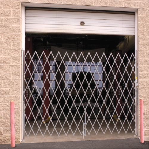 Galvanized Folding Security Gates, Fixed Single Folding, 4' L x 8' H Expanded Pathway Supply LP
