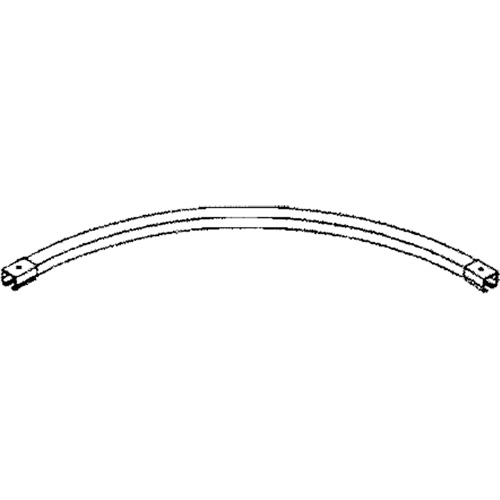 90° Curved Curtain Partition Track with Splicers, 3' L Pathway Supply LP