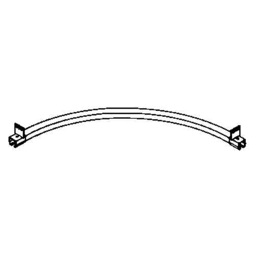 Rail de roulement courb&eacute; sur 90° &agrave; montage sur poutre pour murs-rideaux, 3' lo Pathway Supply LP