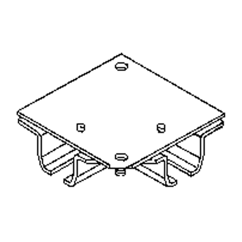 Raccord pour joint d'angle de 90° pour murs-rideaux mont&eacute;s au plafond Pathway Supply LP