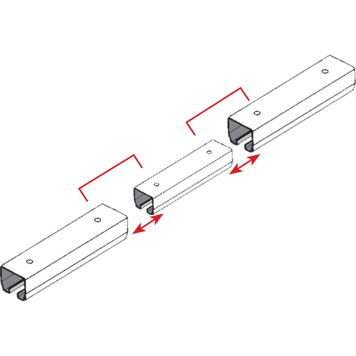 &eacute;clisse pour rail de roulement de mur-rideau Pathway Supply LP