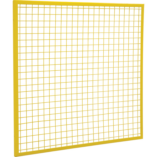 Wire Mesh Partition Components - Panels, 4' H x 4' W, Yellow Pathway Supply LP