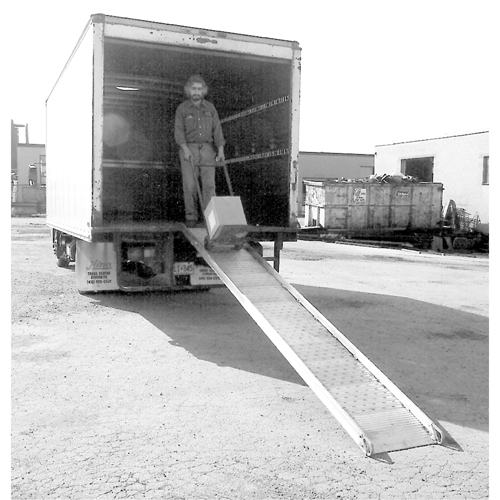 Aluminum Walk ramps with Perforated Traction Grip, 1500 lbs. Capacity, 24" W x 12' L Pathway Supply LP