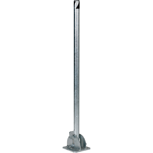Butoirs repliables, Acier, 42" h x 1-3/4" la, Argent Pathway Supply LP