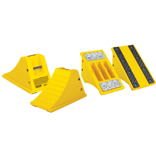 All-Terrain Heavy-Duty Wheel Chocks, Polyurethane, Safety Yellow, 11-1/4" W x 21" D x 12-1/4" H Pathway Supply LP